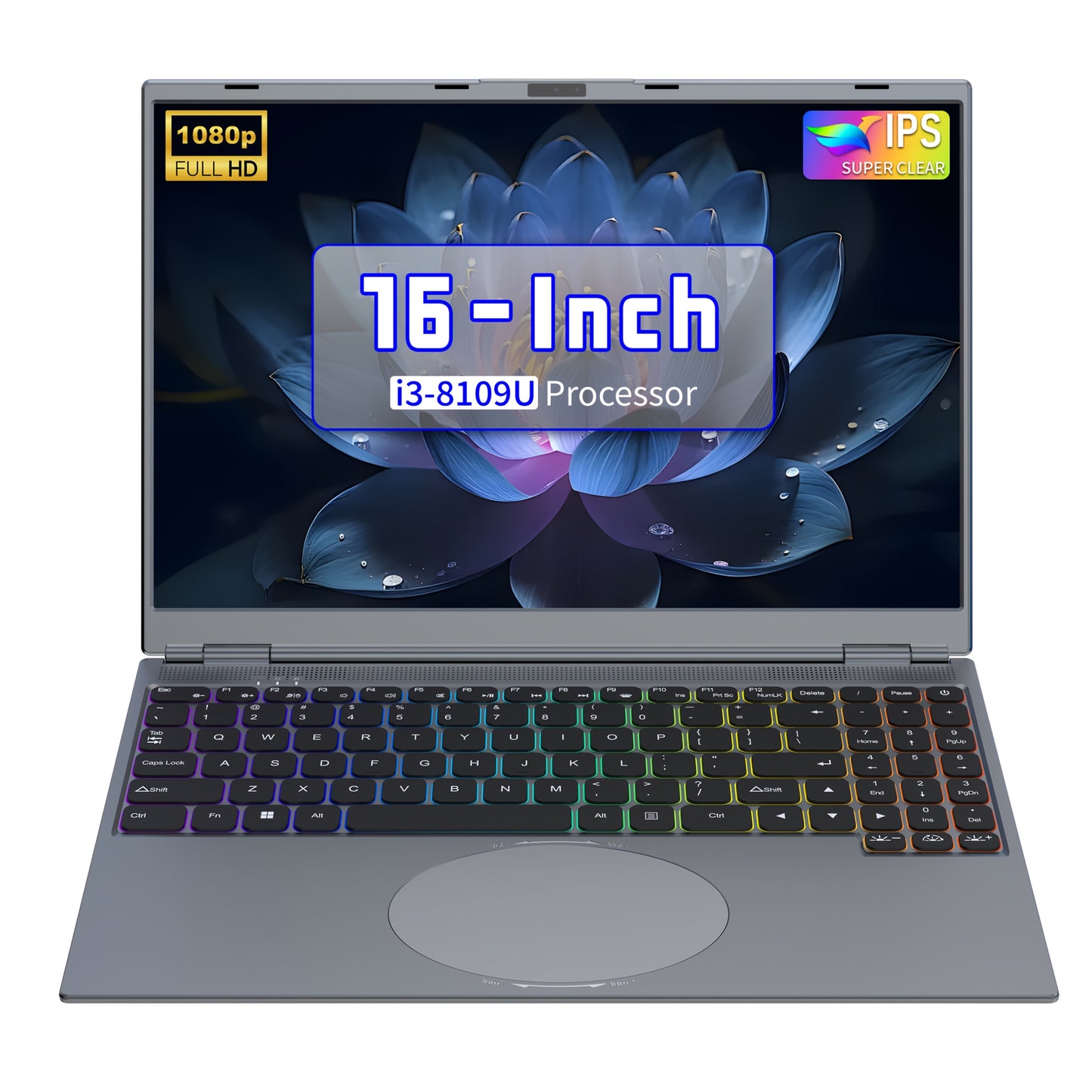 16" Touchscreen Business Laptop | Intel Core i3, 3.0 to 3.6 GHz, 16GB/32GB RAM, 480GB/960GB SSD, RGB Color Backlit Keyboard, Face Recognition, 5000 mAh Battery, American-style Plug