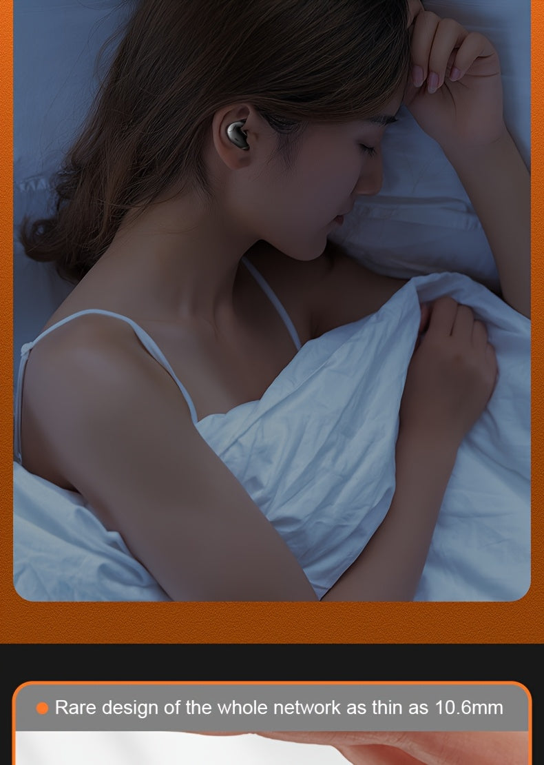 Ultra Thin Wireless Sleep Earbuds, Invisible Earphones, BT5.3 Side Sleeping Special Small Ear Canal Sleep Earphones, Invisible In Ear Mini Earphones, Suitable for Samsung/Android