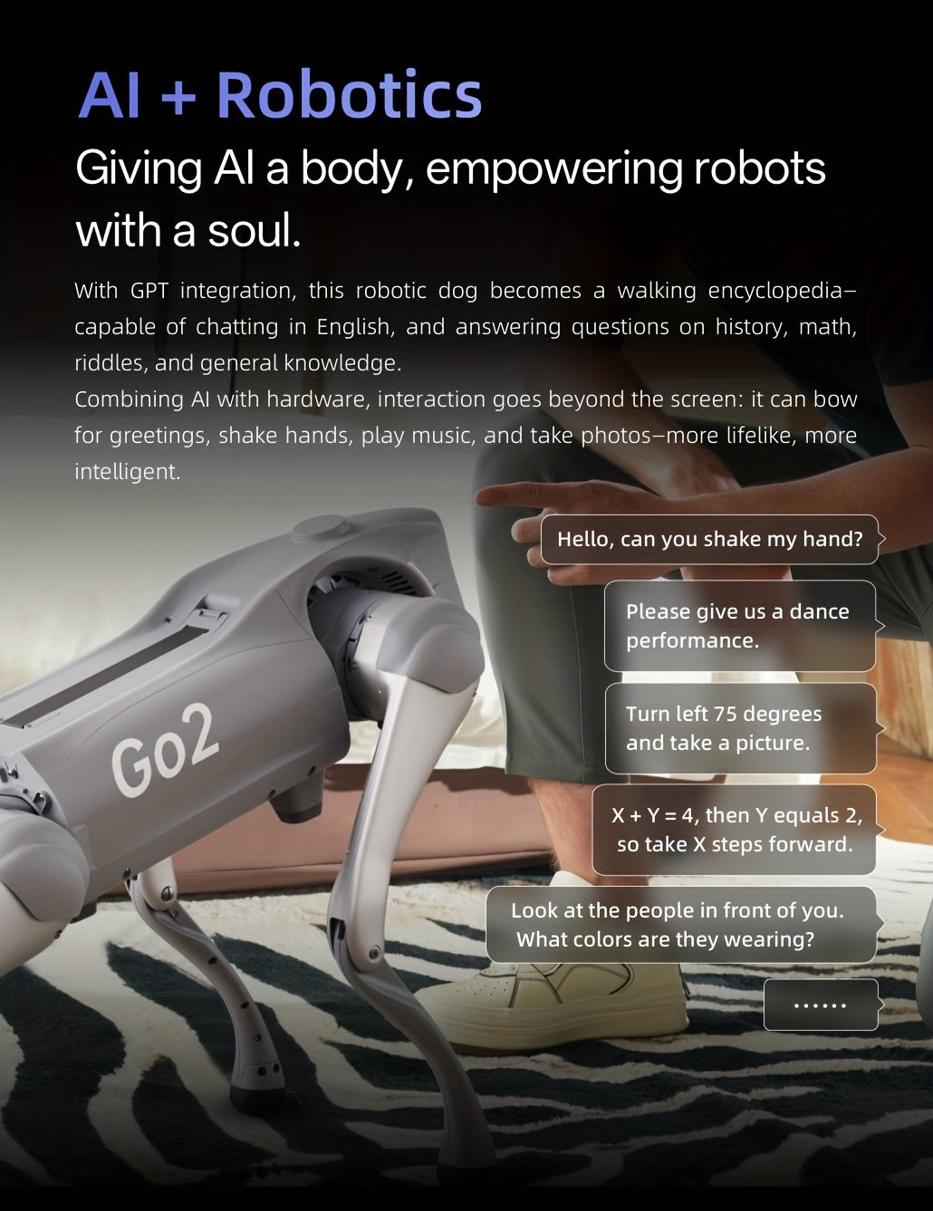 Unitree Go2 AI Robot Dog Smart Bionic Robot, Robot Pet, Home Automation, Modern Robot, Futuristic Design, Highquality Build, Durable Construction, Wireless Robot, Appcontrolled Robot