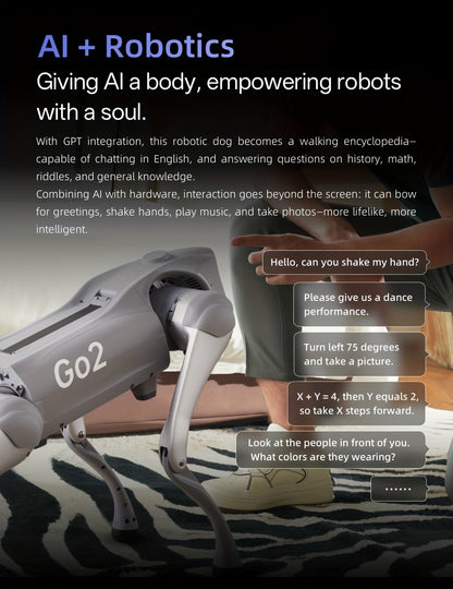 Unitree Go2 AI Robot Dog Smart Bionic Robot, Robot Pet, Home Automation, Modern Robot, Futuristic Design, Highquality Build, Durable Construction, Wireless Robot, Appcontrolled Robot