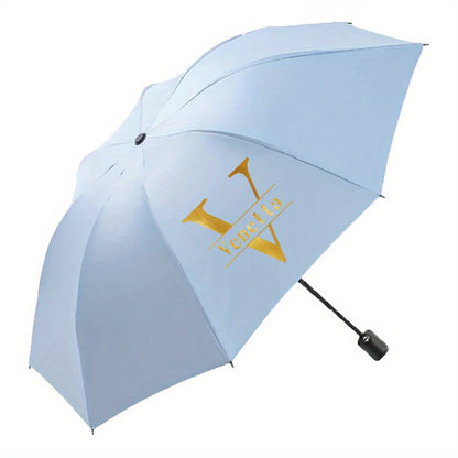 Customize personalized names, automatic compact folding umbrellas - -resistant, self-closing folding umbrellas, durable, easy to carry, perfect for men and women, outdoor activities, travel, and daily use