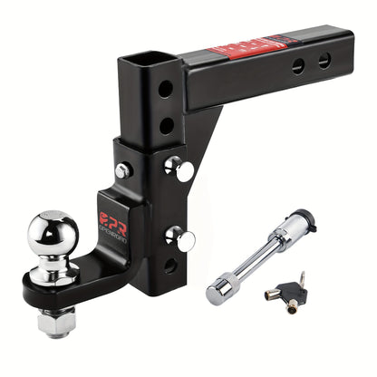 OPENROAD Adjustable Trailer Hitch Ball Mount Fits 2-Inch Receiver, 2" Tow Balls 7500lbs, 9-1/2" Drop/ 8-1/4" Rise Drop Hitch, Tow Hitch for Heavy Duty Truck with Pins And Lock