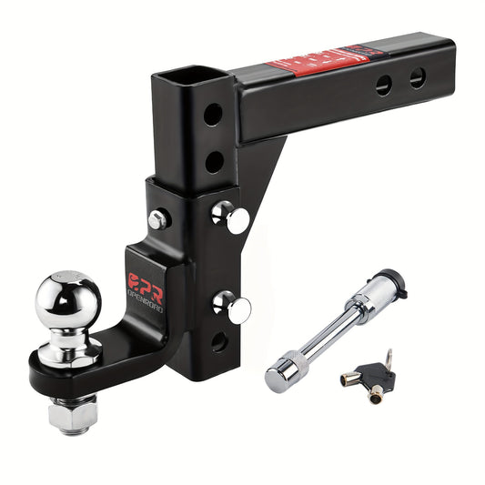 OPENROAD Adjustable Trailer Hitch Ball Mount Fits 2-Inch Receiver, 2" Tow Balls 7500lbs, 9-1/2" Drop/ 8-1/4" Rise Drop Hitch, Tow Hitch for Heavy Duty Truck with Pins And Lock
