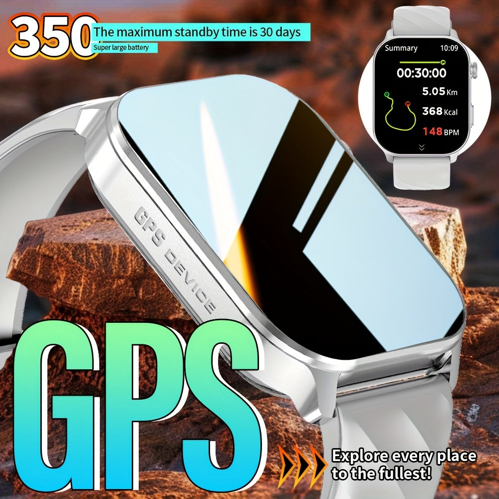 High-Performance GPS Smartwatch with Precise Route Tracking, 1ATM Waterproof, 2.01-Inch Full Touchscreen, HD Calls, Message Sync, Sleep Monitoring, Music Playback, Remote Camera Control, Voice Assistant, 100+ Sports Modes –