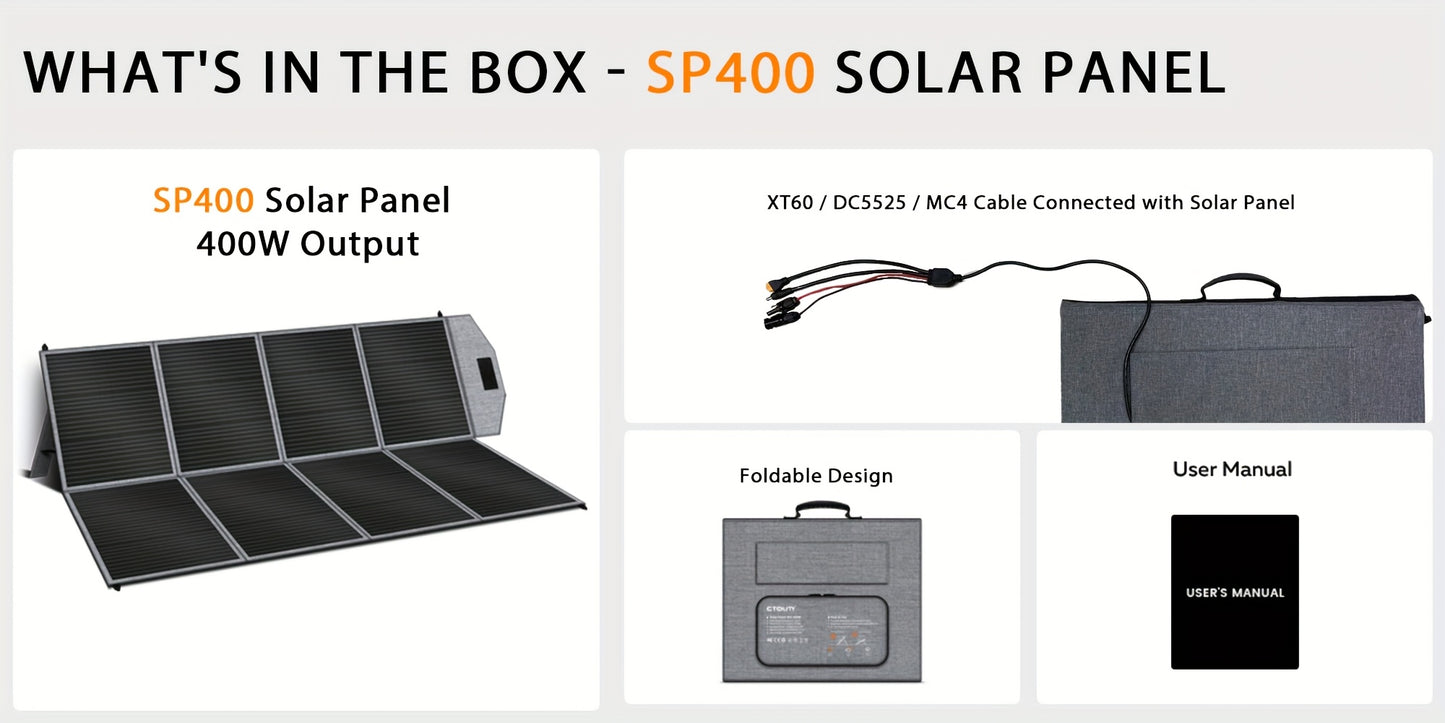 Portable Solar Battery Kit 2048Wh/2400W LiFePO4 Battery & 400W/200W/100W Solar Panels Bundle - Pure Sine Wave Inverter, /-C/-A Power, Heavy-Duty Off-Grid System for Home, RV, Camping, Emergency Backup (Low-Maintenance Lithium