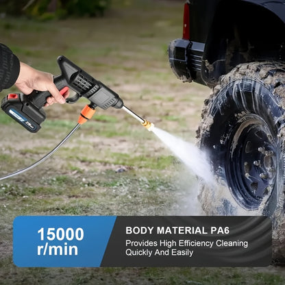 1 Wireless High Pressure Water Gun, Portable Cordless Car Washing Tool, Powerful Car Washing Tool, Garden Hose Nozzle, Multi-functional Watering Tool, Suitable for Home, Garden  Car  Elevator.., Power Washer, Portable Car Was
