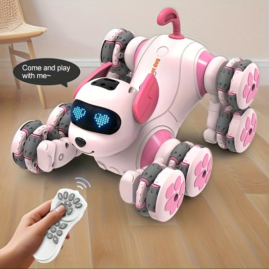 Eight-Wheel Q-Meng Smart Robot Dog, Multifunctional Robot Dog with a Built-in 500mAh, 3.7V Lithium Battery
