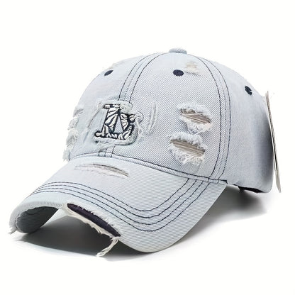 Retro Western Baseball Cap - Vintage Distressed Jeans-like Hat with Snapback Closure, Lightweight Non-Stretch Fit for Men & Women, Casual & Formal Events - Durable Everyday Cowboy Hat