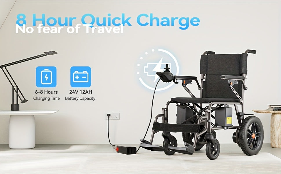 [Extended Range & Portable Folding]HOMYKING Electric Wheelchair For Adults & Seniors | 15-Mile Long Range + All-Terrain Capability | One-Button Compact Fold - The Ultimate Mobility Solution (Premium Black)