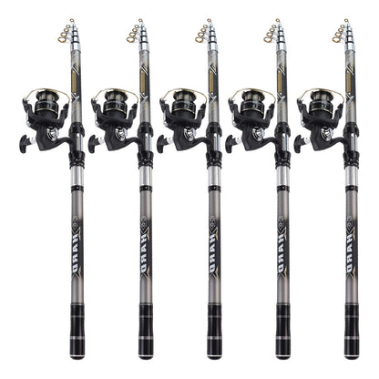 MINGWO's new rock fishing rod telescopic long throw rod throwing rod combination set, straight handle rod spinning wheel two-piece set, lure fishing wheel rotating reel, fishing line wheel bait reel, universal seawater corros
