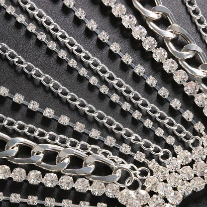 Punk Rhinestone Tassel Hair Chain | Womens Fashion Accessory, and Spandex, Brand: NEULRY