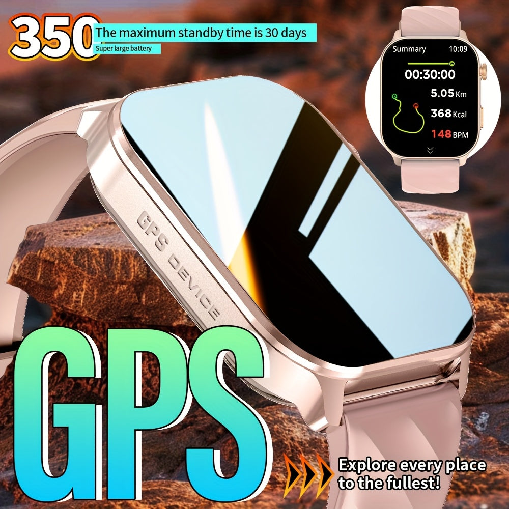 High-Performance GPS Smartwatch with Precise Route Tracking, 1ATM Waterproof, 2.01-Inch Full Touchscreen, HD Calls, Message Sync, Sleep Monitoring, Music Playback, Remote Camera Control, Voice Assistant, 100+ Sports Modes –