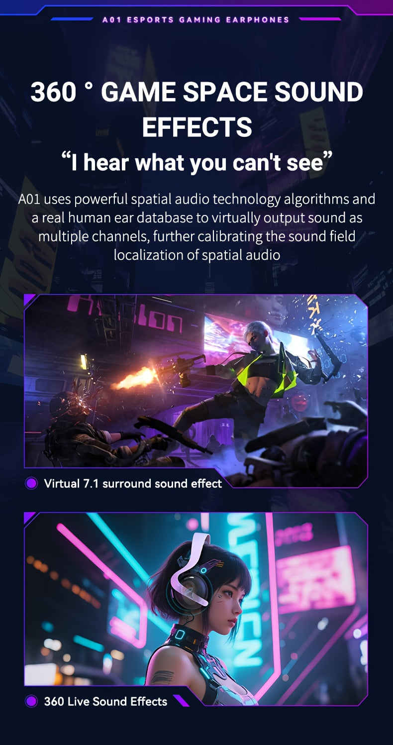 FonkiiDokii 7.1 Surround Sound Gaming Headphones with Noise Isolation, 3.5mm USB-C Cable & Built-in Mic | 2.4G Wireless, 5.4BT Connection, Comfort Fit, Closed-Back Design