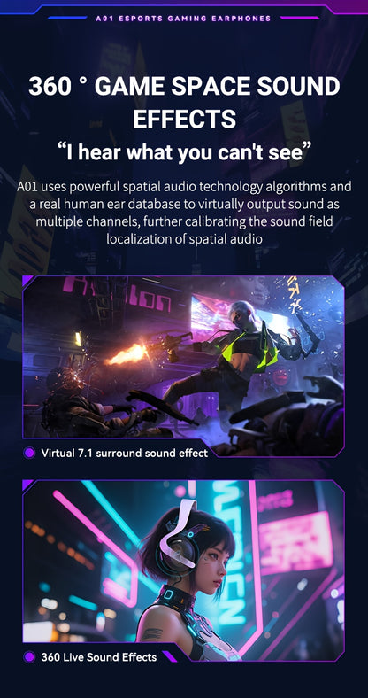 FonkiiDokii 7.1 Surround Sound Gaming Headphones with Noise Isolation, 3.5mm USB-C Cable & Built-in Mic | 2.4G Wireless, 5.4BT Connection, Comfort Fit, Closed-Back Design