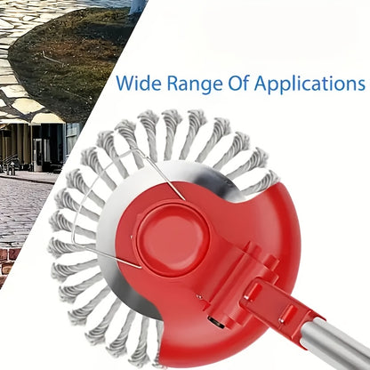 10 Inch Unbreakable Wired Trimmer Blade, Steel Wire Cutter Trimmer Head, Wire Rotary Brush Weed Trimmer Head, Weed Eater Head with Adapter Kit for Moss Grass Rust Removal