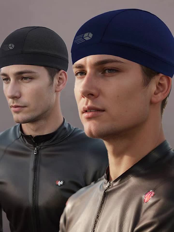 1pc Unisex Cooling Cap, Cycling Headband with Cooling Liner, Stretchy Work Cap, Summer Sweat-Absorbing Beanie, Breathable Mesh Skull Cap for Running, Lightweight Quick-Dry Sports Cooling Riding Skull Cap, Motorcycle Accessory
