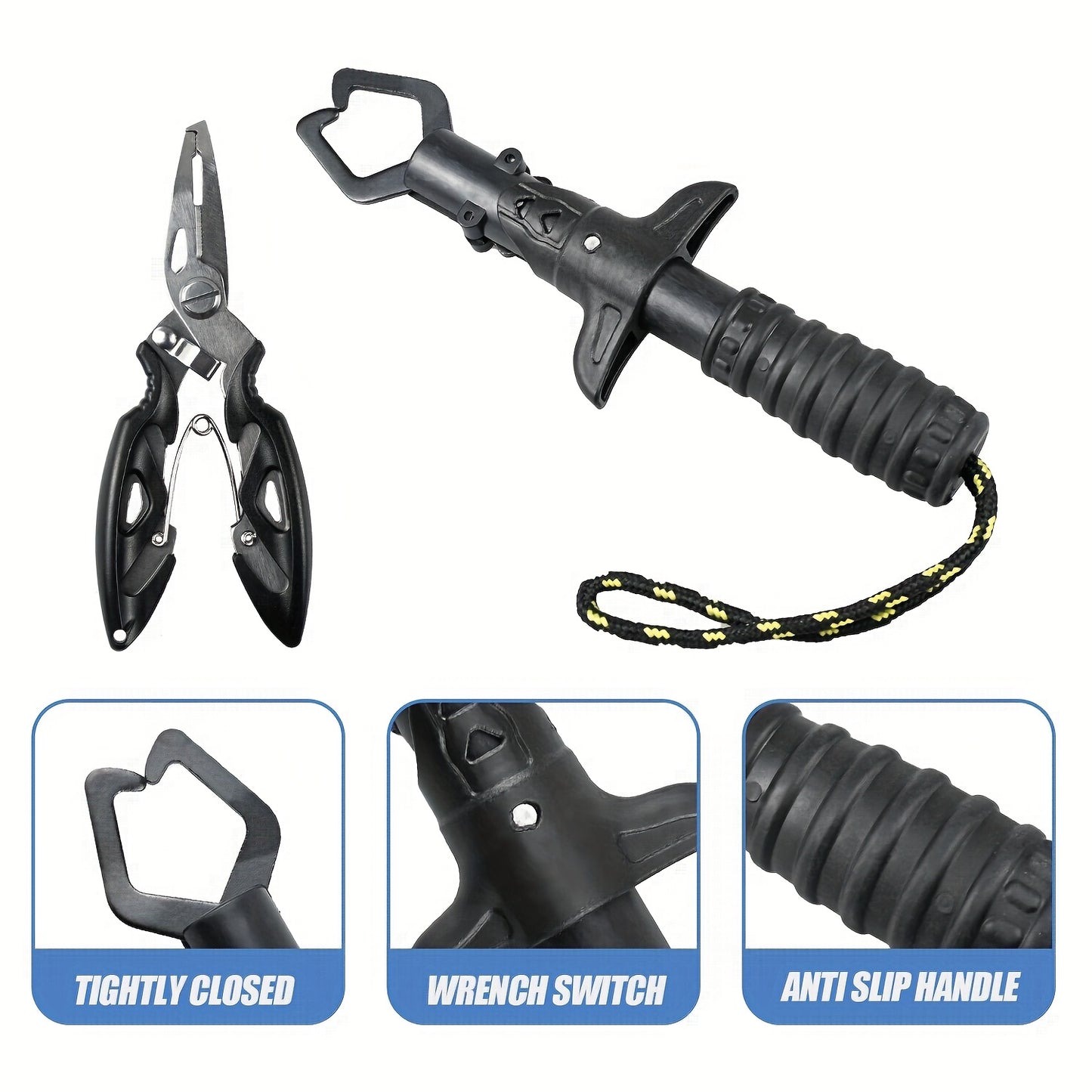 Carbon Fiber Fishing Rod Set with Casting Reel, 500m Nylon Line, Multi-Function Pliers & Bait - Lightweight & Durable for Freshwater & Saltwater Angling, Ideal for Outdoor Fishing, Fishing Gear|Modern Fishing Gear|Durable Fis
