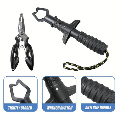 Carbon Fiber Fishing Rod Set with Casting Reel, 500m Nylon Line, Multi-Function Pliers & Bait - Lightweight & Durable for Freshwater & Saltwater Angling, Ideal for Outdoor Fishing, Fishing Gear|Modern Fishing Gear|Durable Fis