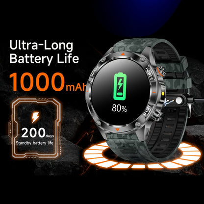 COIUSOR Smart Watch with 1000mAh Long Battery Life, High Quality, 1.46" HD Screen, Wireless 5.0, Built-in Flashlight, Wireless Calling, Step/Distance/Calorie Tracker, -like Navigation, Music Control & Smart Alarm - / Compatib