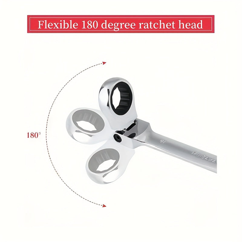 7mm-12mm, 6pcs dual-use wrenches, ratchet wrenches, hand tool wrench sets, universal car wrenches, car repair tools