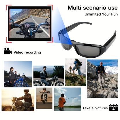 High Definition Video Glasses, 1080P High-definition Smart Glasses, Wearable Video Glasses, 90 Minute Battery Life, 75 ° Wide-angle, 64GB Storage Card, Sports And Conference, Body Camera