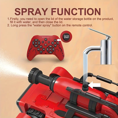 AI Voice-Interactive Robot DogIt Is A Red Fire-fighting Style Robot Dog with An Attractive Appearance And High Quality. It Supports Dual Control Via Remote Control And Mobile APP, Comes with Intelligent Patrolling And Functio