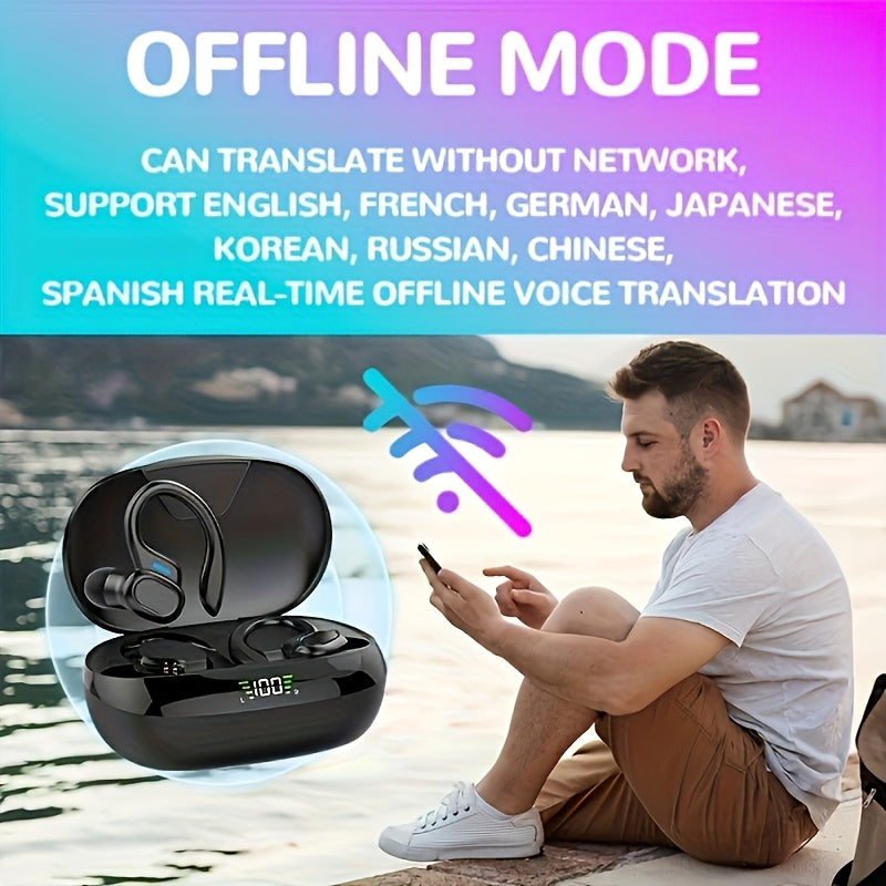 144 Real Time Translation Earphones] New 144 Translation Earphones - Real Time Translation, Suitable for Travel, Business, Work