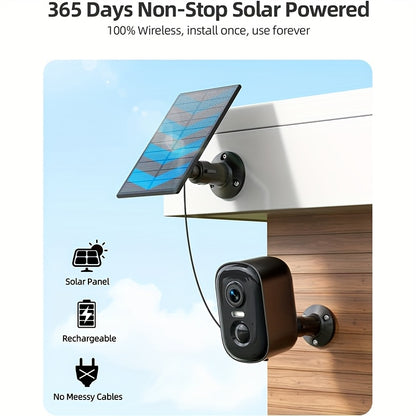 Halloween Special Offer! Wesecuu Solar Camera Security Cameras Wireless Outdoor Indoor for Home Security Camera, Supports 5G&2, 4Ghz Wifi, Smart Phone App Surveillance Camera System Outside, Pet Camera Cat Dog with Audio And