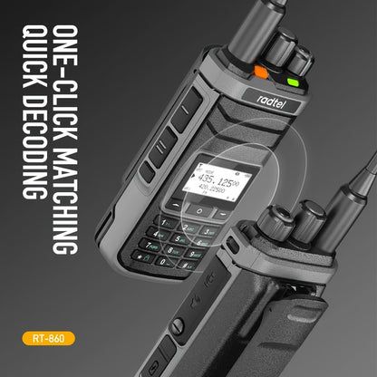 2pcs Radtel RT-860 Ham Radio - Long Range Two-Way Radio with 1024 Channels, NOAA Weather Alerts, Dual HF/VHF/UHF Bands, CB/SSB, Type-C Fast Charging, Aviation AM Receiver, for Ham Radio, Aviation, Emergency, Outdoor, Construc
