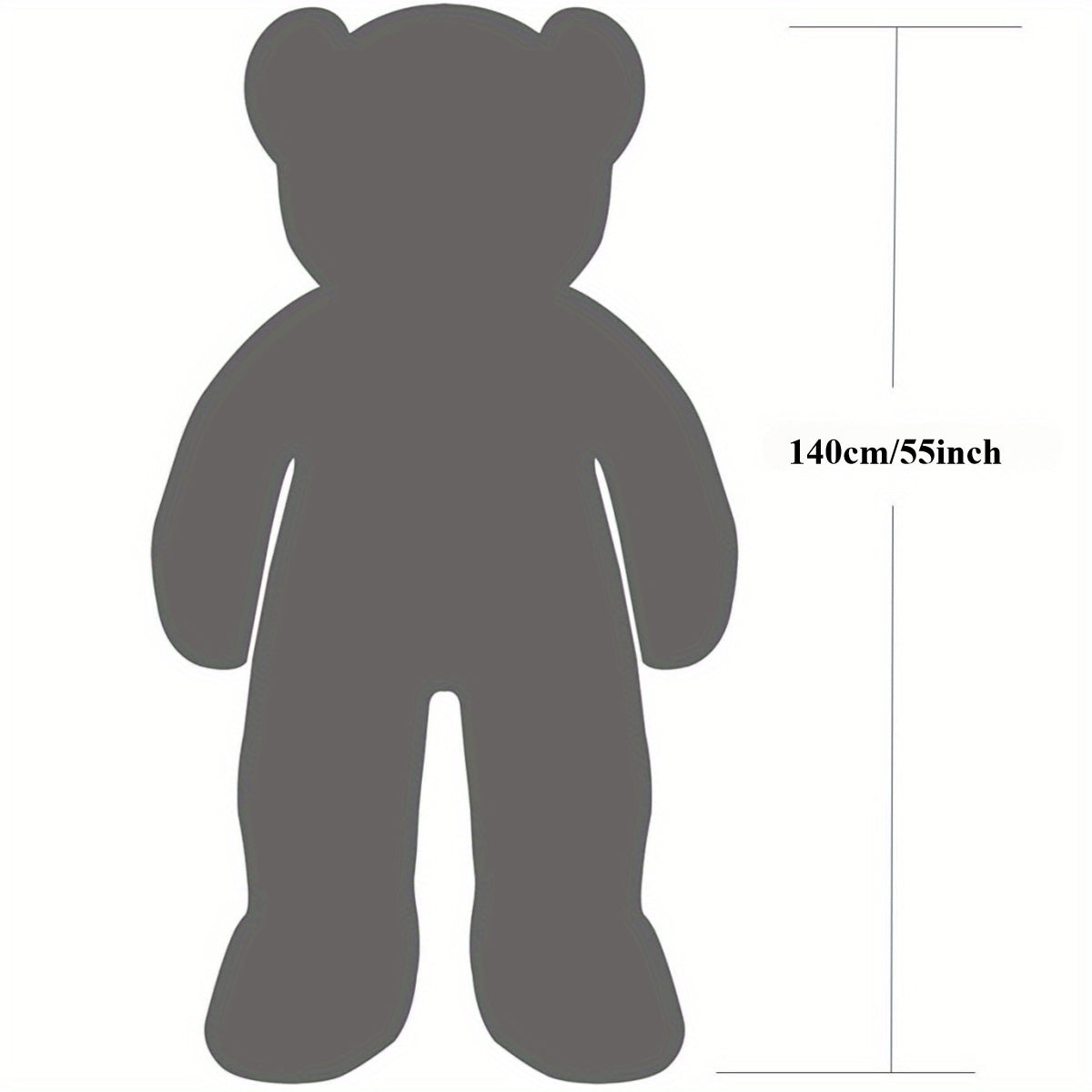 47inch 55inch Big Teddy Bear Stuffed Animal Giant Teddy Bear with Love Heart Large Plush Toy Huge Soft Doll Gift for Kids Girls Girlfriend on Birthday Valentine'S Day Christmas