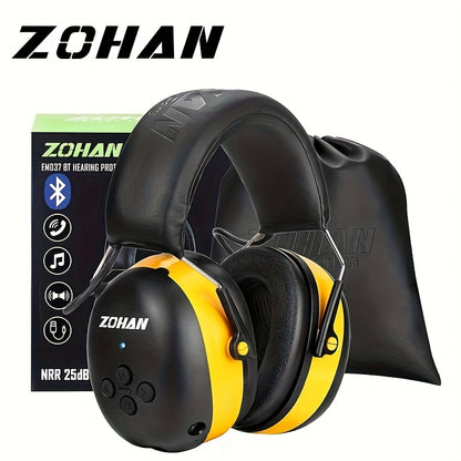ZOHAN Upgraded Electronic Wireless Headset, NRR25db, Suitable For, Outdoor Sports, Mowing, Work, Cycling, Noise Cancelling Ear Protector With 1500mAh Rechargeable Battery Extra Long Standby For 40 Hours Comfortable Noise-canc