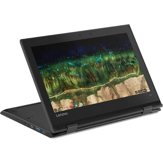 Lenovo 500e Chromebook 2-in-1 Laptop, 11.6in HD Touch, Intel Celeron N3450, 4 GB RAM, 32GB eMMC Drive, Webcam, Chrome OS Refurbished