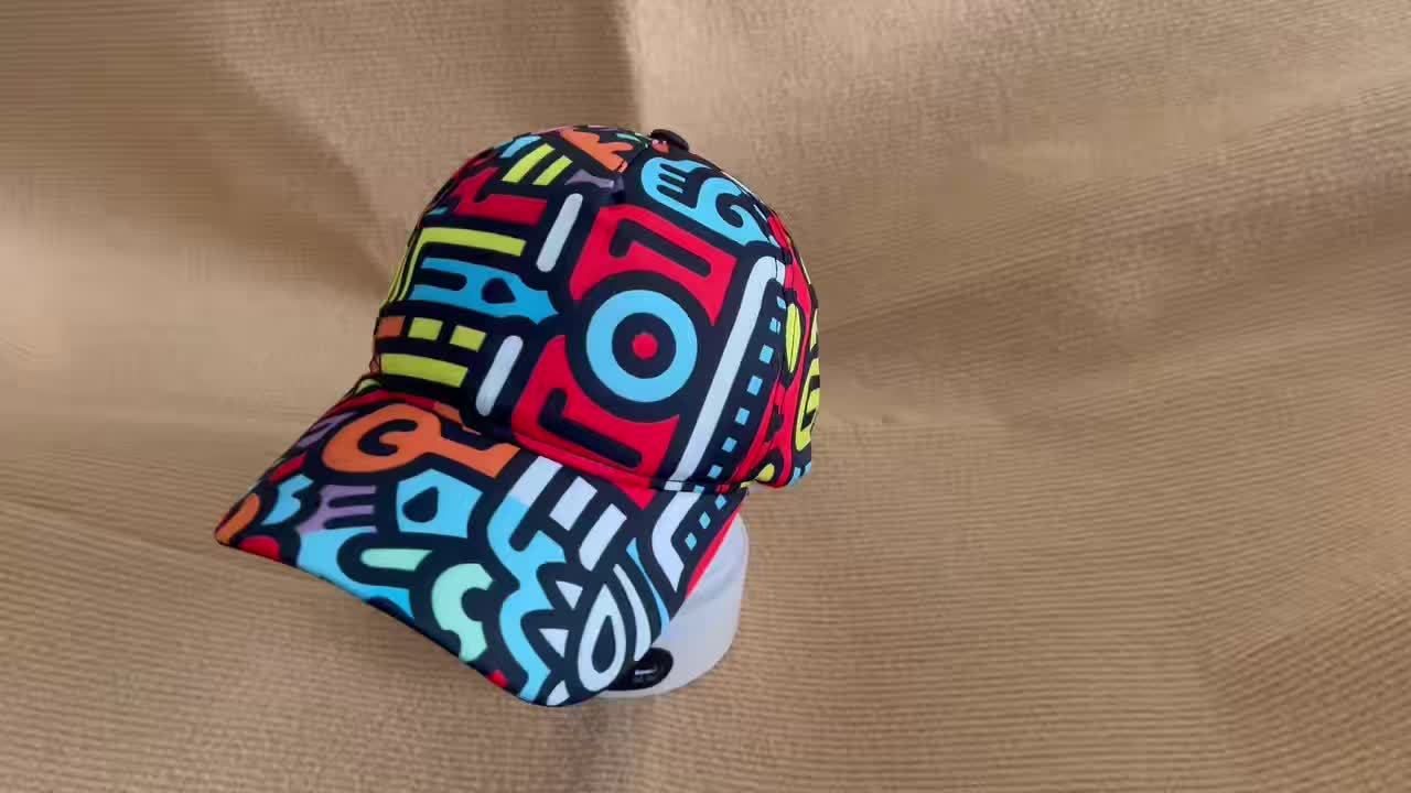 1pc Breathable Adjustable Baseball Cap with Vibrant Hip-Hop Graffiti Network Design - Soft, Lightweight, Ideal for Outdoor Sports, Skateboarding & Everyday Fashion Accessory