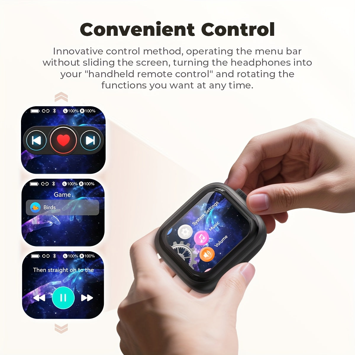HTC NE40 Rotary Screen TWS Translator Buds Wireless 6.0 134-Language Face-to-Face Simultaneous Interpretation 48h Total Battery & 10-min Fast Charge LED Full-Color Touch Dial HiFi Audio-Travel-Call Ready Black And Grey