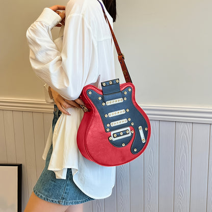 Guitar-Shaped Multifunctional Crossbody Bag - Unique Musical Instrument Style Shoulder Bag for Music Lovers, Trendy Daily Purse