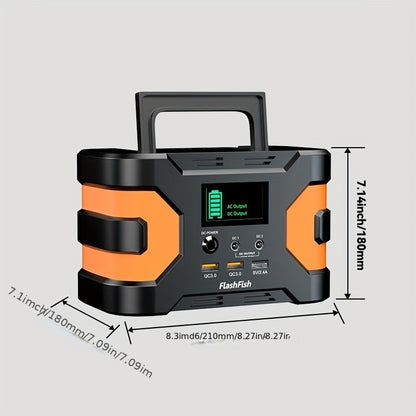 Flashfish 200W Portable Power Station, 45000mAh Solar Generator with // Outlets, Lithium Battery Pack for CPAP, Camping, Home Emergency Backup, Solar  Compact & Lightweight Design,F Overload & Overheat, 166Wh Capacity, 110V-1