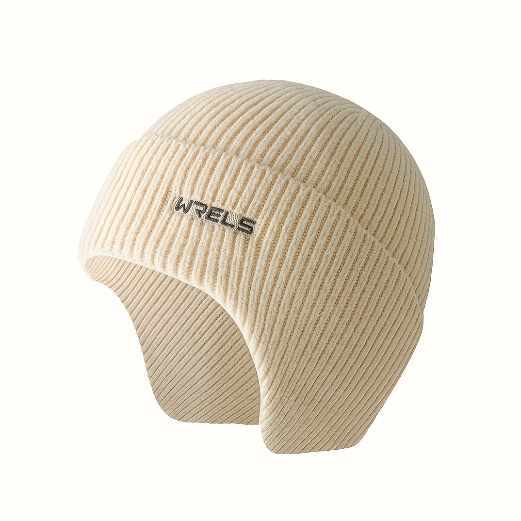 1pc WRELS Winter Warm Earmuff Hat Cap with Detachable Ear Flaps - Stretch Fit, Snug Ear Coverage for Skiing, Hiking, Camping & Outdoor Sports - Ideal Christmas Gift, Ear Covering Wind Resistant Hat, Winter Caps With Ear Flaps