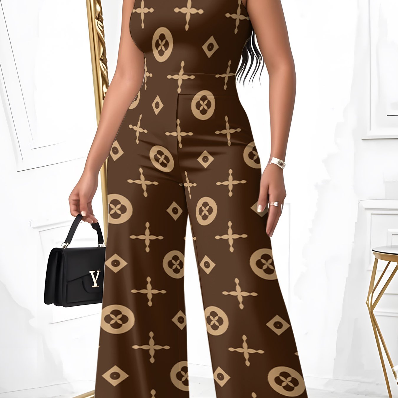 Women'S Jumpsuits Designed by Luxury Brands, Trendy And Fashionable with Bright Prints, Are Sexy, Slim, Lightweight And Comfortable, Suitable for Beach Outings, Summer Vacations, And Casual Outdoor Wear