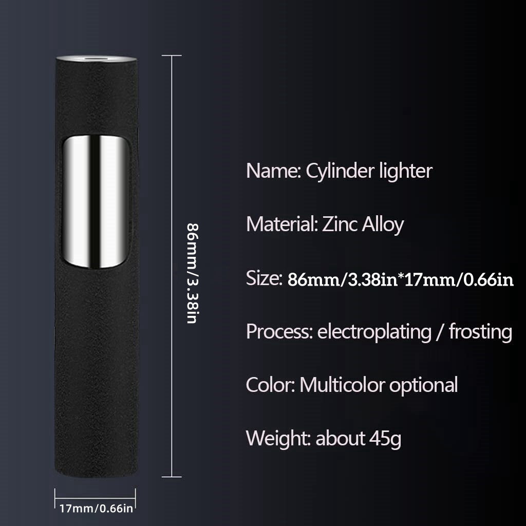 Stylish Push Lighter Designed for Outdoor Use, Featuring a Windproof Design And a Straight Blue Flame. This Mini Portable Spray Torch Is Refillable with Butane Gas And Has an Adjustable Flame. It'S an Ideal Gift for Your Boyf