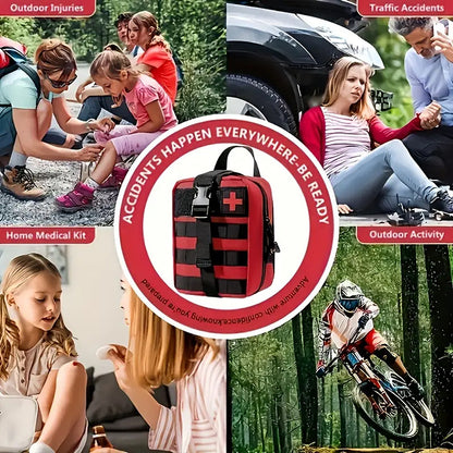 358pcs Marine Survival First Aid & Emergency Medical Kit with Trauma Shears & Rescue Whistle - Heavy-Duty Anti-Rust Case, 358pcs All-in-One Outdoor Medical Supply with CPR Mask, Splinting Kit, Bleeding Control, Splinting & Tr