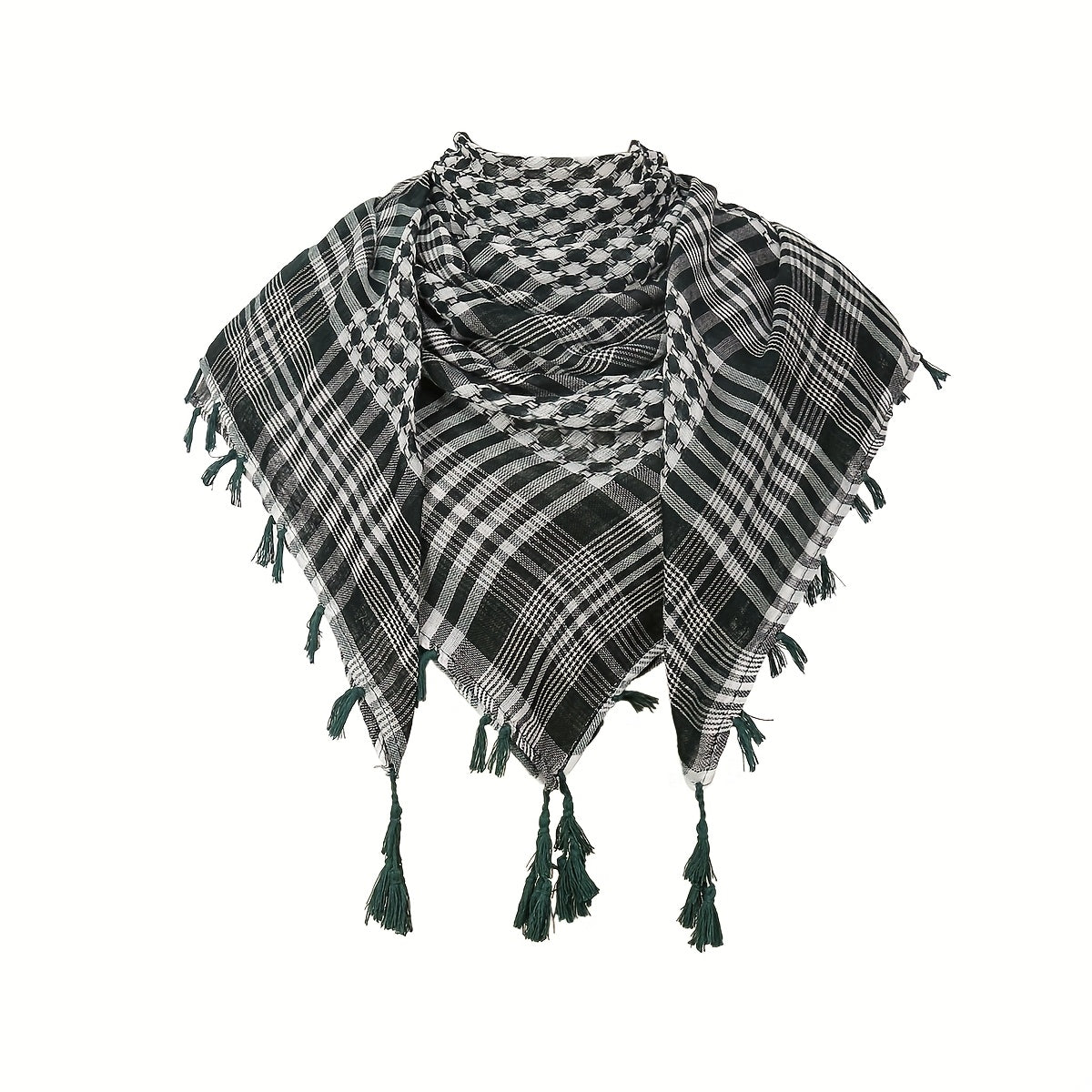 [Two piece set ]Arabic square scarf hanging on all sides with contrasting colors, Arab headscarf jacquard scarf, formal casual robe, clothing headscarf set, perfect gift for men during Ramadan, a choice for holiday gifts