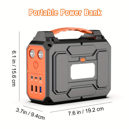300W/100W Portable Power Station Solar Generator, (Solar Panel Optional), 146Wh/260Wh/296Wh High Capacity Battery Pack, With 2x 110V AC Outlet, DC USB C Port, LED Light, Power Bank For Outdoor Camping Hiking Road Trip Cycling