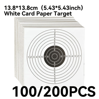 100/200 Pack 5.43×5.43inch Black and White Training Target Sheets - Heavy 250gsm Paper for Practice & Skill Drills