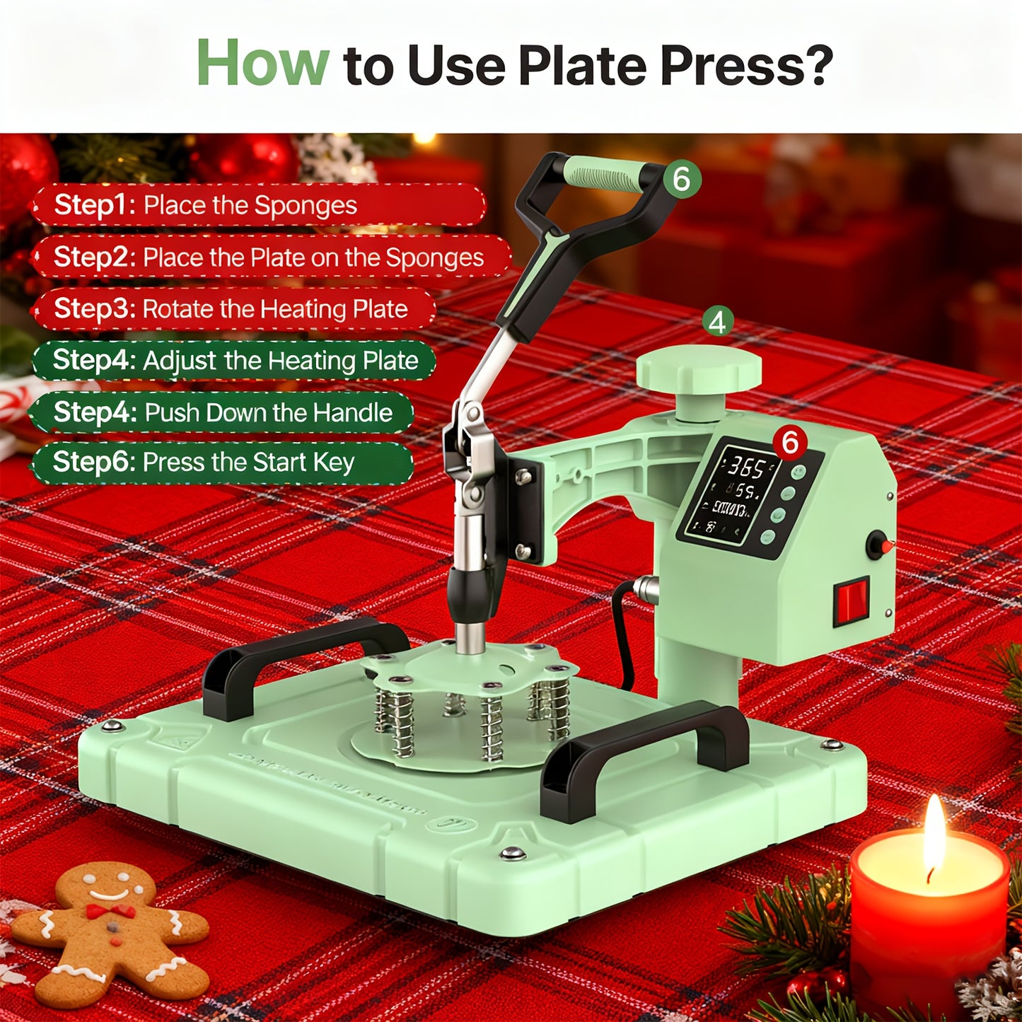5/8 in 1 Heat Press Machine | 12x15/15x15 Inch Sublimation Heat Press, 360° Swing Away Digital T-Shirt Pressing, Includes 30OZ & 20OZ Tumbler Press, Multifunction Combo for Hat, Cap, Plate - SUTECK, Metal, 110V