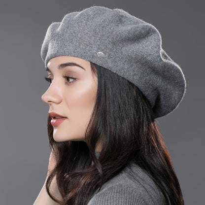 Women'S Winter Warm Fleece Beret Hat - Soft Warm Beanie with Elastic Band, Lightweight & Cozy for Christmas, Everyday & Formal Events - Machine Washable