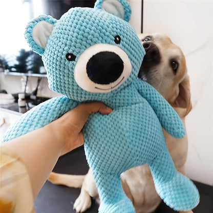 1pc Large Bear Design Dog Plush Toy, Pet Grinding Teeth Squeaky Toy, Durable Chew Toy For Dog Interactive Supply
