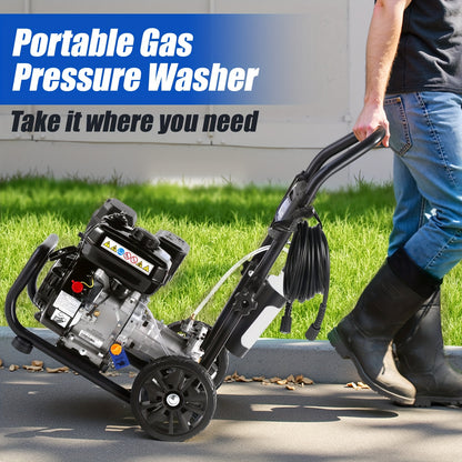 MUTAOMAY 3500PSI High-pressure Cleaning Machine, 2.3GPM High-pressure Cleaning Machine, with Four Adjustable Nozzles From 0 ° to 40 °, 25 Foot Long High-pressure Hose, Suitable for Flushing Dirt, Walls, Floors, Terraces, Ga