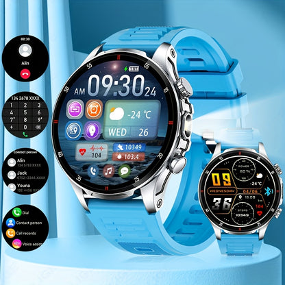 [SUNKTA Smart Watch] SUNKTA Smart Watch for Men Women | 1.53" Full Touch Display, Long Range Flashlight, Wireless Calls, 100+ Activity Modes, Call & Message Alerts, 290mAh Large Battery, Fitness Tracker, Compatible with iPhon
