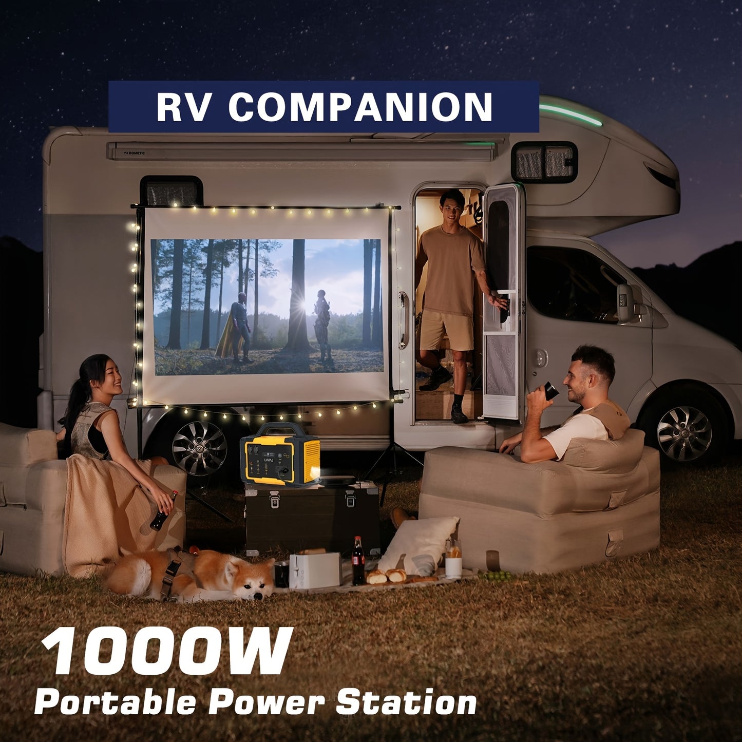 Portable Power Station with Solar Panel, 293Wh-1075Wh Solar Generator with 60W USB-C PD Output, 110V Pure Sine Wave AC Outlet, Flashlight, LiFePO4 Battery Pack for Family Emergency Outdoor Hunting Camping RV Travel