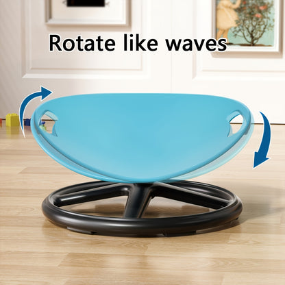 2 Sizes, 1 Durable Plastic Rotating Sensory Chair - Blue Oval Eggshell Design, Training and Rehabilitation Equipment, Suitable for Training Centers, Home Use, Balance and Focus Enhancement, Exercise Chair, Christmas Gift, Bir